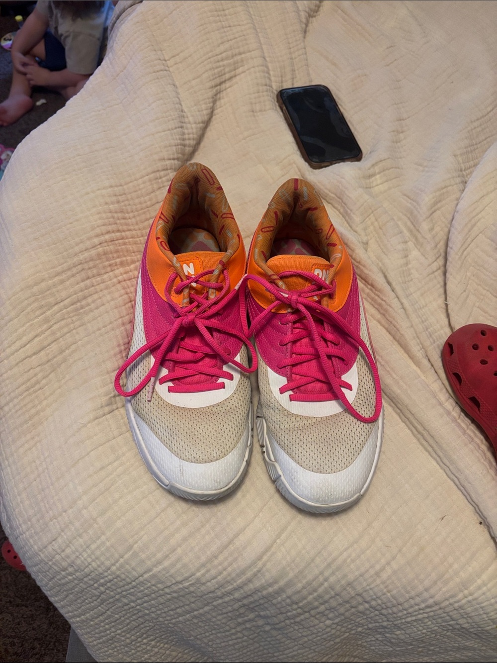 Puma Pink & Orange Women's Athletic Shoes
